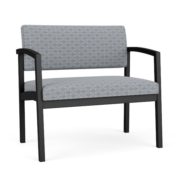 Lesro Lenox Steel Bariatric Chair Metal Frame, Black, RS Fog Upholstery LS1401 - main